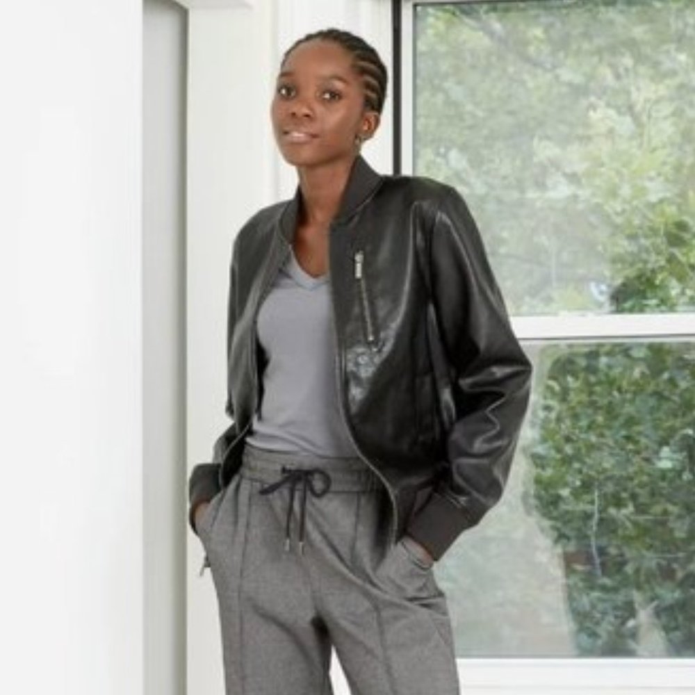 A New Day | Vegan Leather Bomber Jacket